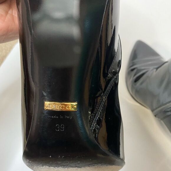Gucci Patent Leather Ankle Boots - Picture 7 of 15